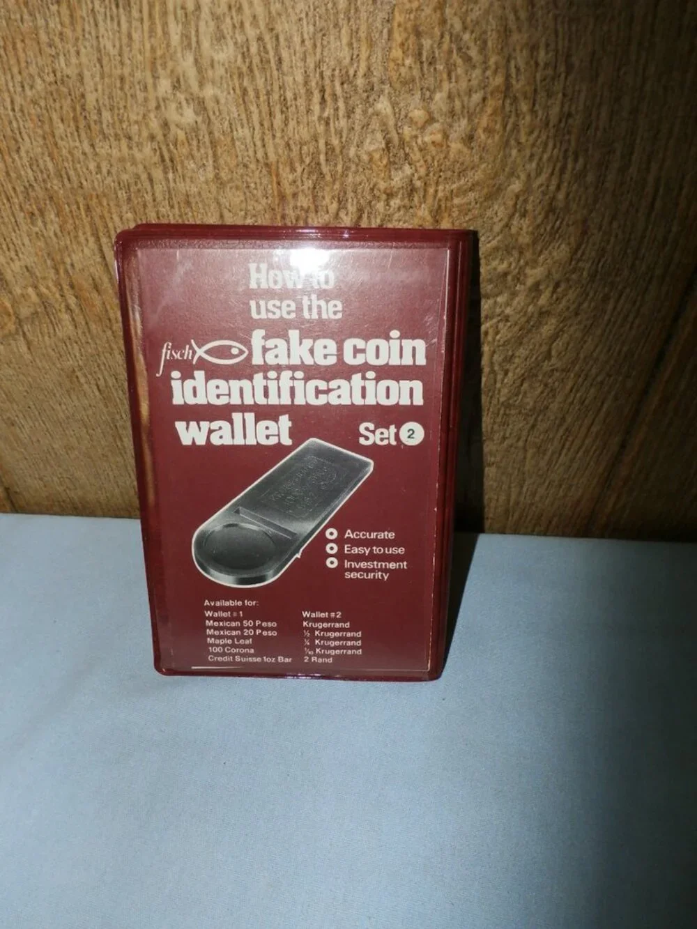 Vintage Fisch Instruments Gold Coin Identification Wallet Set 1 & 2